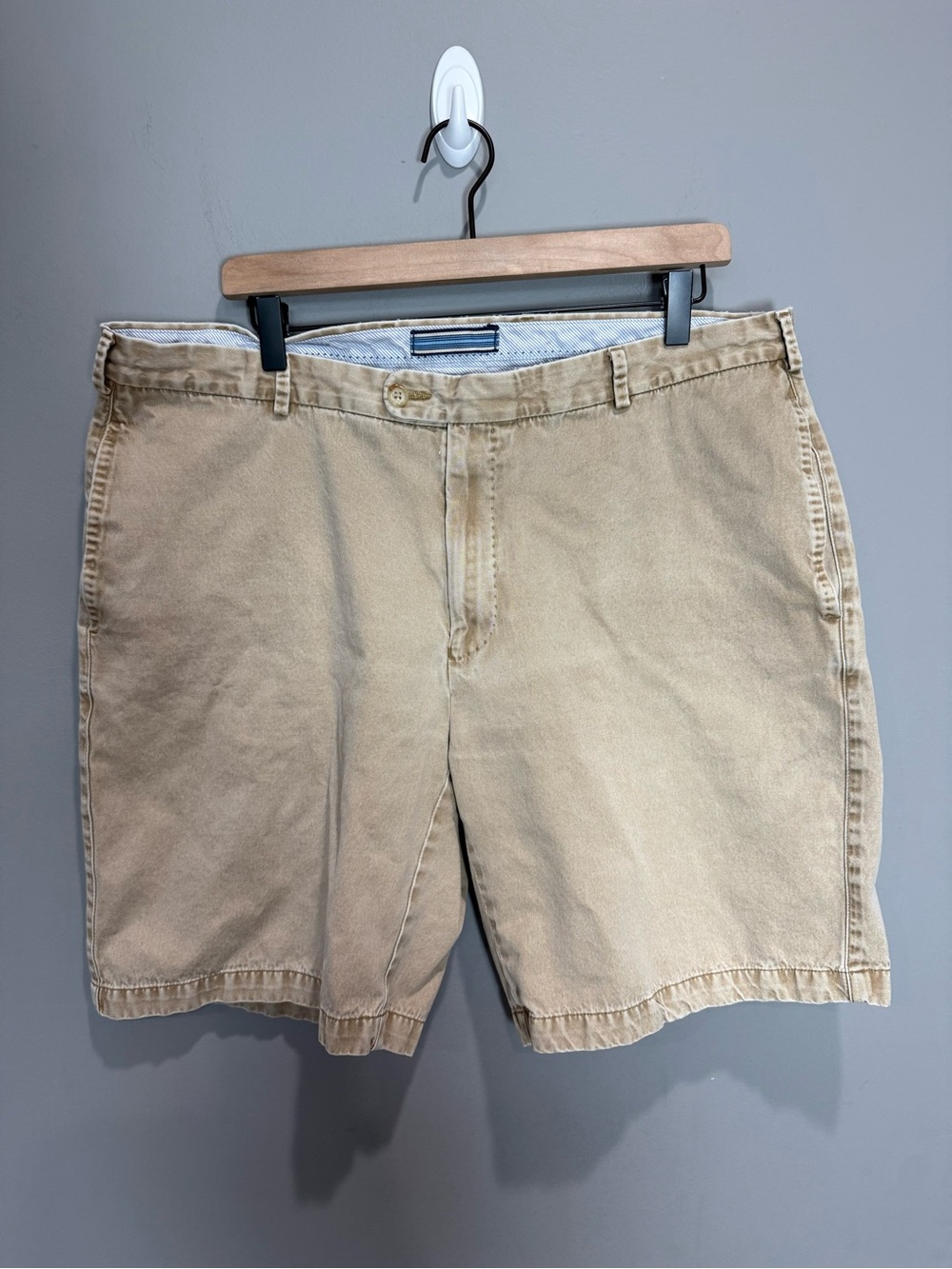 Peter Millar Men’s Khaki Cotton Chino Shorts Size 38 Classic Casual 8.5”
